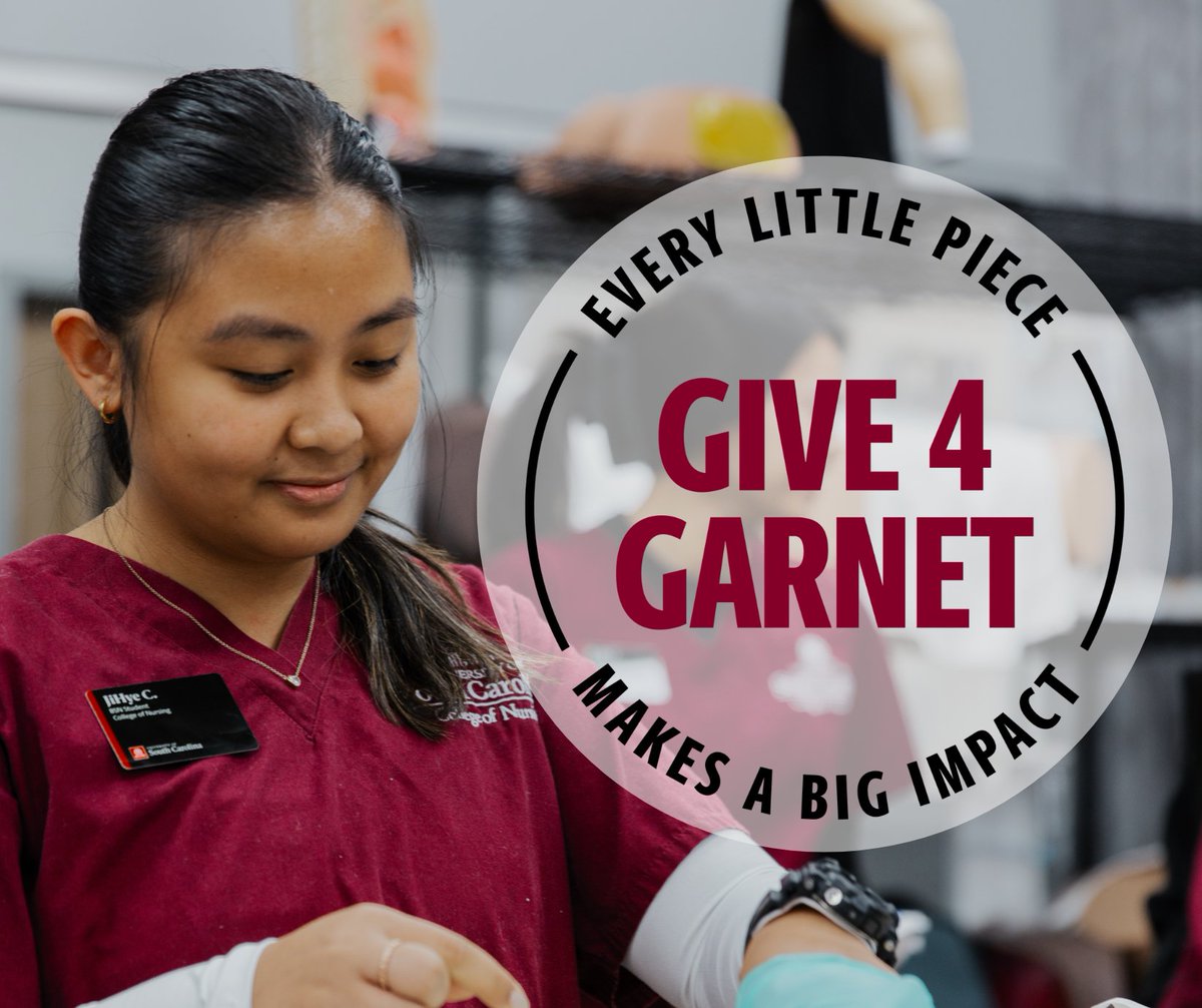 It's time to #Give4Garnet and support Gamecock Nursing Nation!  

Click here to donate: bit.ly/3EYBnRD