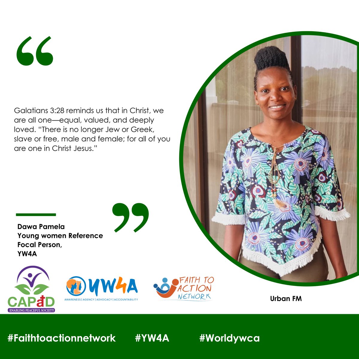 CAPaD2007's tweet photo. Join the team as they discuss the impact of GBV on young women and girls in South Sudan. Live on  air Urban Radio 99.5 FM.
#Southsudan #Urbanfm99_5 #faithtoactionnetwork #YW4A #Capad https://t.co/3KDoTmxYXX