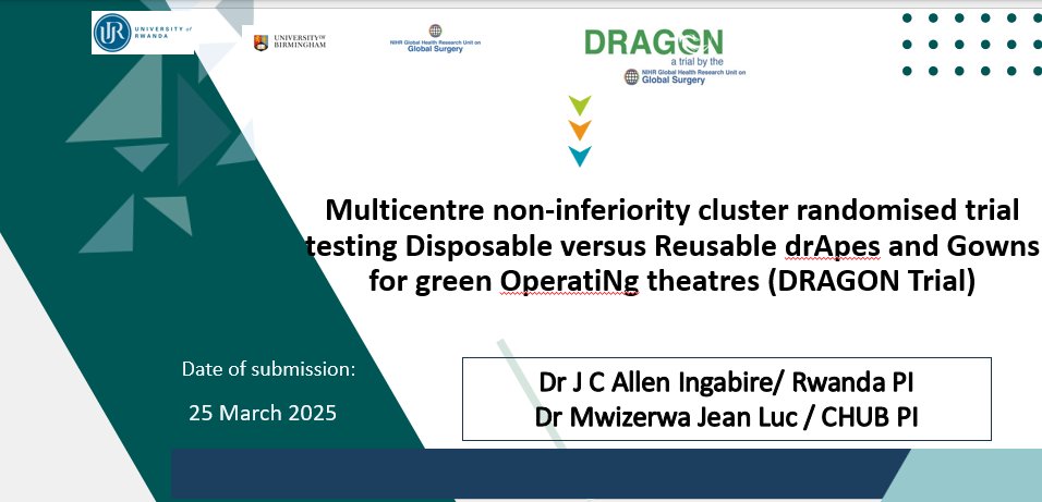 Yesterday <a href="/chu_butare/">CHUB</a> , I presented DRAGON trial. Thanks to <a href="/GSU_Rwanda/">Global Surgery Research Hub Rwanda</a> for trusting me to be site Principal investigator. 

I am also site PI for PENGUIN Trial. 
🙏🙏 <a href="/GSU_Rwanda/">Global Surgery Research Hub Rwanda</a>, <a href="/NIHR_GSU/">NIHR Global Surgery</a>