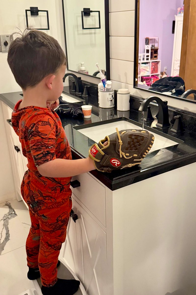 Excited to get started with my boy! We have A LOT to learn! #baseball