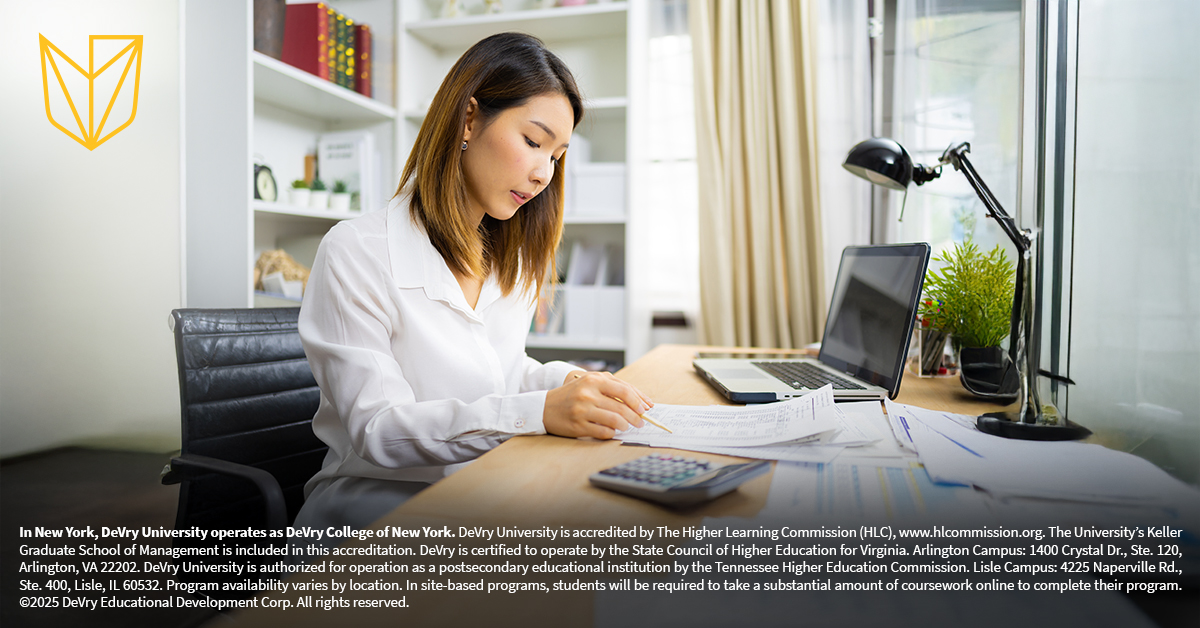 KellerGraduate's tweet photo. Turn your passion for numbers into a career. Our accounting programs teach you skills that will prepare you for different business industries, fields and occupations. 🔗: https://t.co/pEihBM1BXj https://t.co/HtPvO6PON1