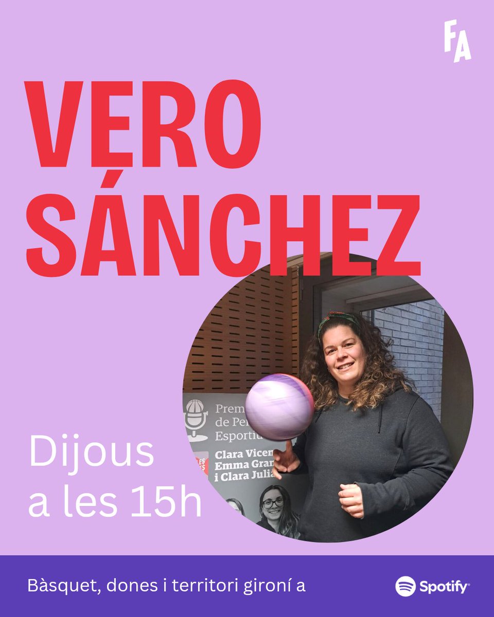 🏀 La Vero Sánchez  ens acompanya al programa de demà! 

🎙 A l'Spotify de Faldilles Alineades
⏰️ A partir de les 15.00h