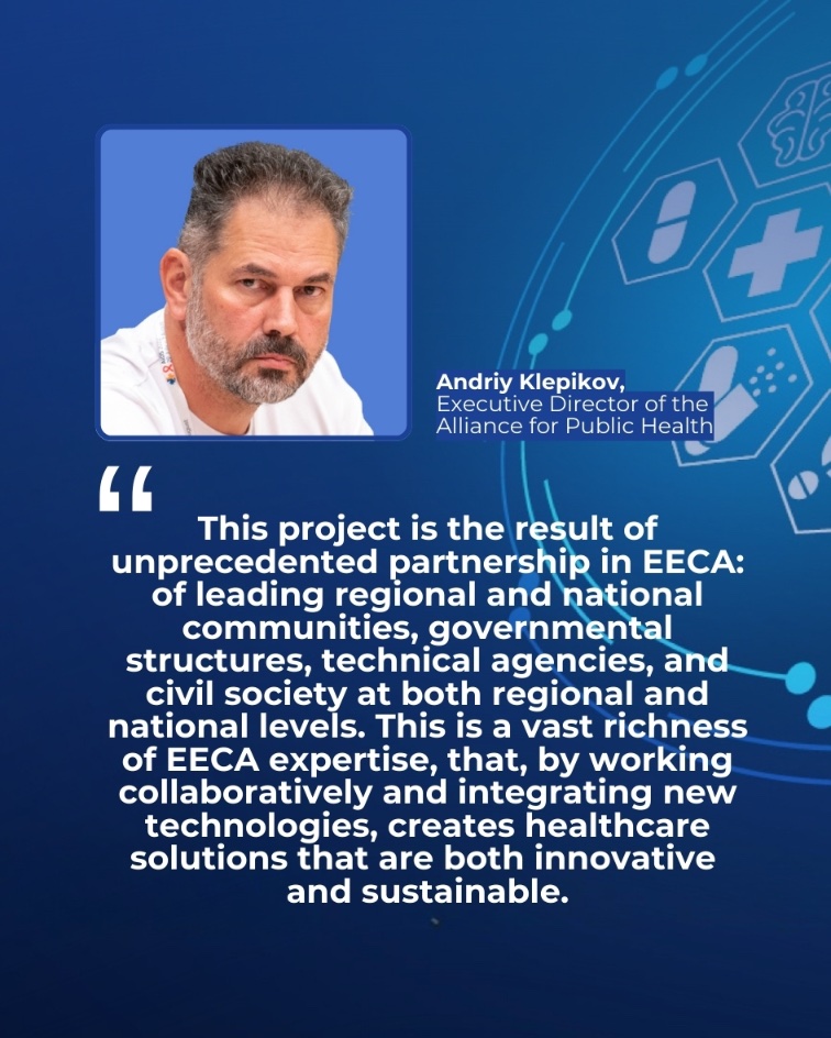 Project aims to build sustainable and effective healthcare systems to combat HIV in the Eastern Europe and Central Asia regions, with a focus on four countries: Georgia, Kazakhstan, Moldova, and Tajikistan, as well as SEE subregion.

Learn more: bit.ly/43Wu86U