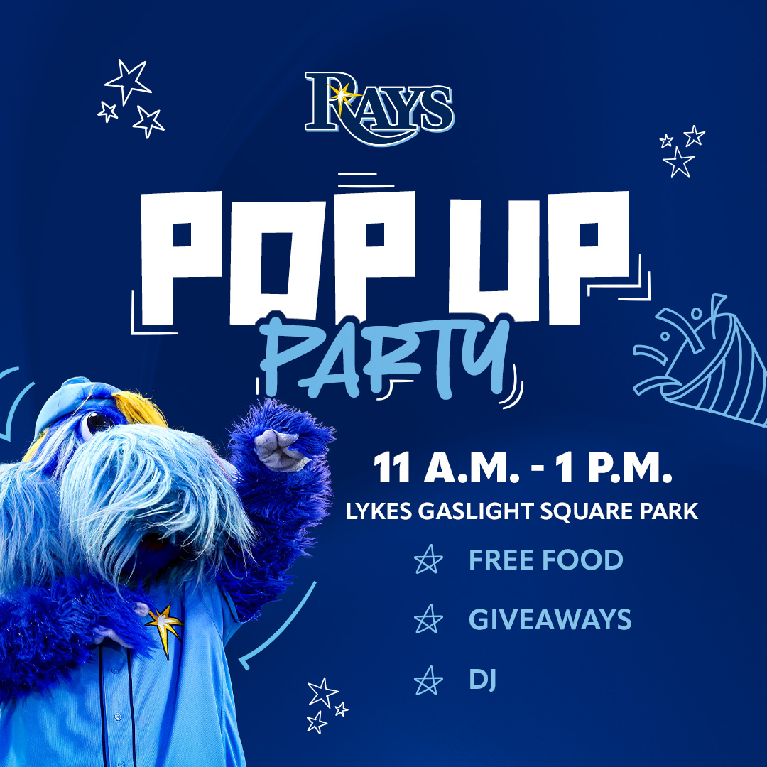 Tampa’s Downtown (@tampasdowntown) on Twitter photo Head to Lykes Gaslight Square Park from 11AM - 1PM TODAY as we join <a href="/RaysBaseball/">Tampa Bay Rays</a> to celebrate the start of the upcoming baseball season!⚾⭐ Head to Lykes Gaslight Square Park from 11AM - 1PM TODAY as we join <a href="/RaysBaseball/">Tampa Bay Rays</a> to celebrate the start of the upcoming baseball season!⚾⭐