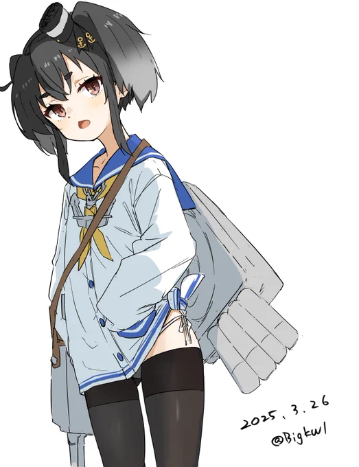 時津風#艦これ版深夜の真剣お絵描き60分一本勝負 #艦これ版真剣お絵描き60分一本勝負_20250326 
