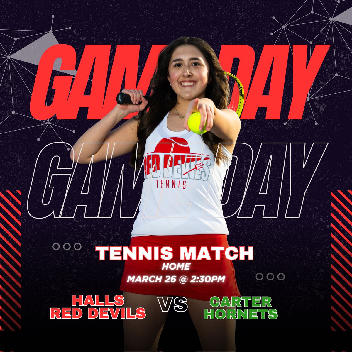 Early afternoon action against <a href="/_CarterTennis/">Carter HS Tennis</a>. Sunshine, tennis, and smiles!

@halls_faith <a href="/HallsHighSports/">Halls High Athletics</a> <a href="/HallsHighTN/">Halls High School</a>