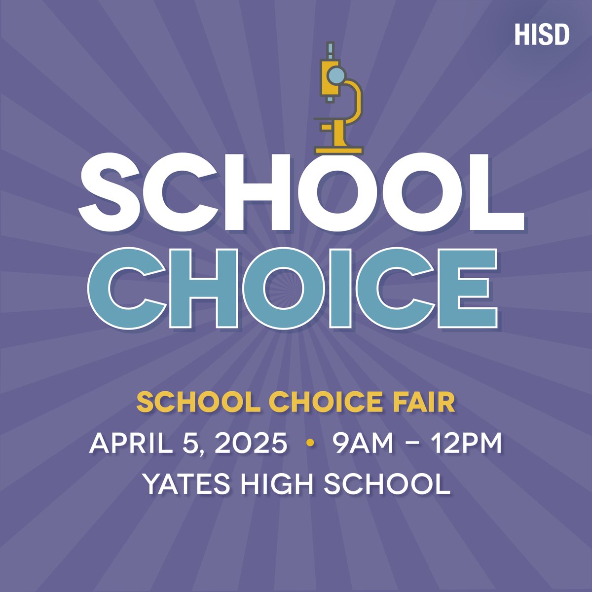 Phase 2 of the School Choice Application is OPEN NOW to give families a second opportunity to apply for schools and programs with space available next school year.  

📆 To explore opportunities across the District, save the date and join us at our upcoming School Choice Fair!