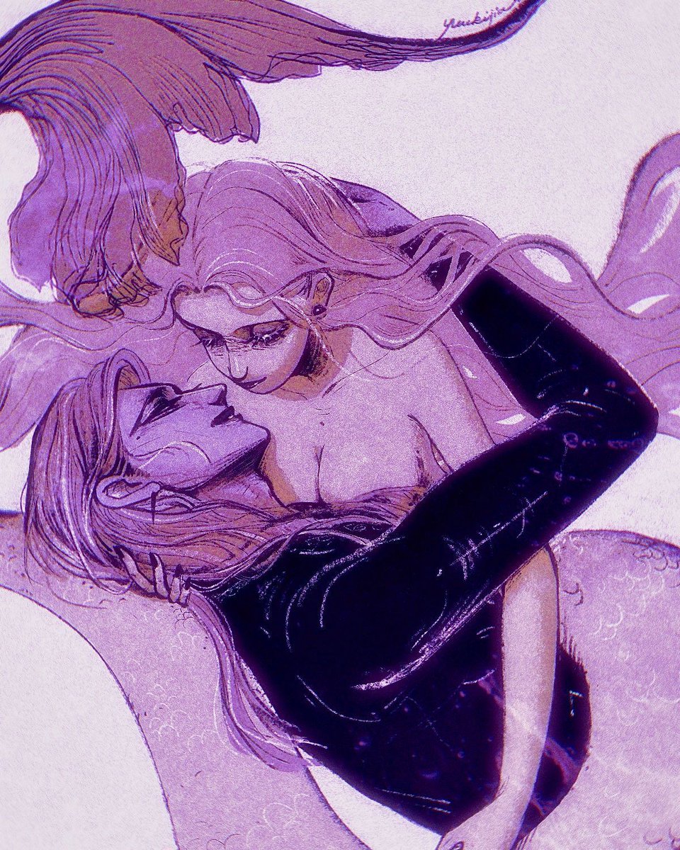 1 or 2? Sketch for my OC Merlin and Lady of the Lake.
.
.
#MerlinOC #LadyOfTheLake #ArthurianLegend #Excalibur
#NimueUnleashed #nimue #SwordInTheStone
#MidcenturyMystic #OTPChallenge
#OriginalCharacters #merlin #mermaid #underwater #kiss
#LegendaryLovers #siren