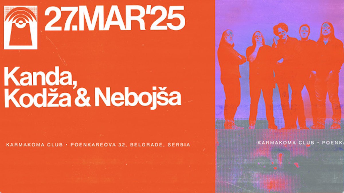 Kanda, Kodža i Nebojša, drugi je bend koji će, nakon Ramba Amadeusa, nastupati u seriji „Koncerti za 200“ (serija koncerata za 200 ljudi) u klubu Karmakoma - u četvrtak, 27. marta od 21h. Još mali broj karata možete uzeti preko sajta Resident Advisor - 

lnkd.in/d4gqDuqR