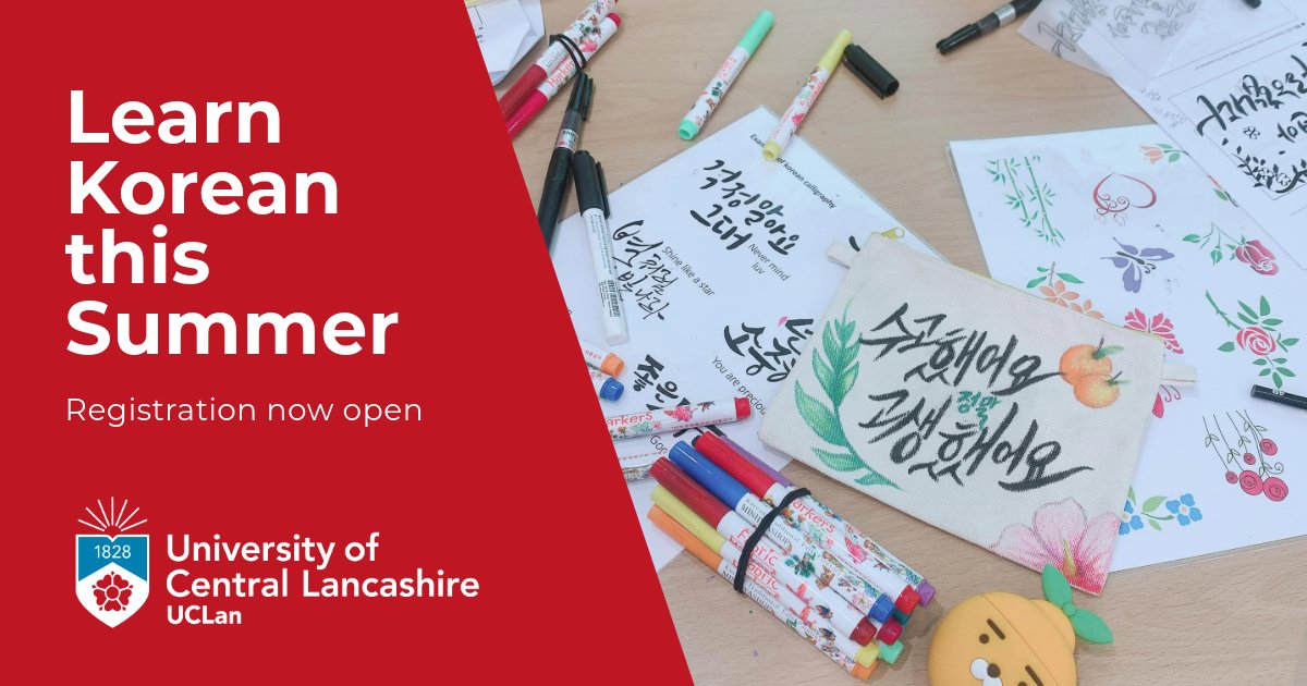 Learn Korean for just £50 if you are a member of staff or a student at the University. 

Find out more 👇
ow.ly/u1RS50VoHP8