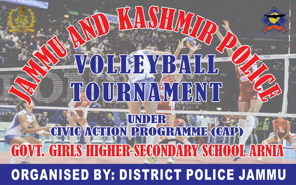 jkchanneltv's tweet image. The #Volleyball Tournament, #organised by Jammu Police under the Civic Action Programme 2024-25, concluded at Govt. GHSS, Arnia. Eight teams participated, with Pindi Charka defeating Arnia 2-1 in the final. SP Headquarters Jammu emphasized youth engagement in positive activities.