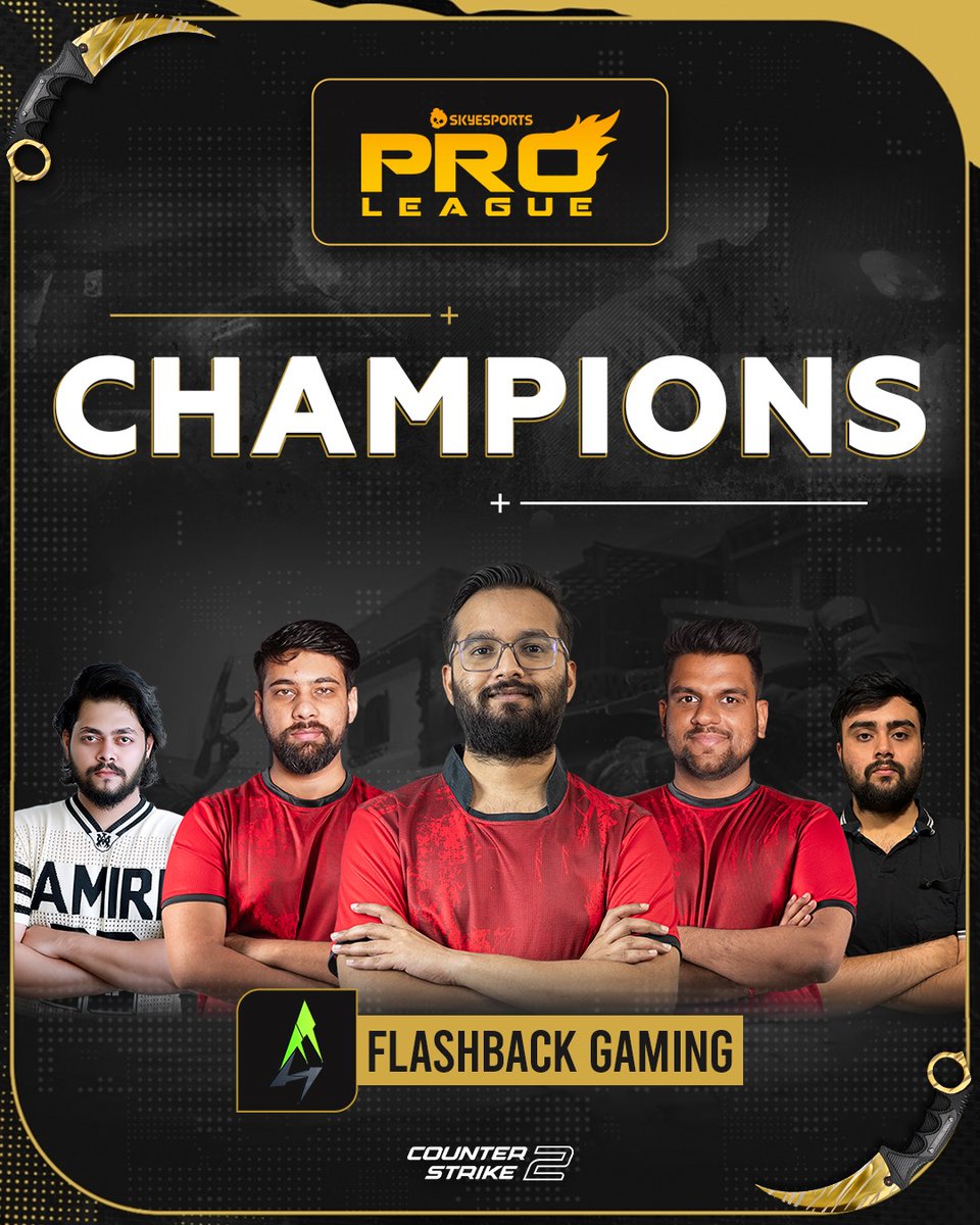 Skyesports (@skyesportsintl) on Twitter photo Flashback Gaming are your Skyesports Pro League 2025 CS2 Champions!
Sheer domination in Inferno and Anubis made them bag the win against <a href="/victoressumus/">Victores Sumus</a>
Congratulations to <a href="/DEFAULTERCSGO/">Riteshsarda</a> and his boys!
#SkyesportsProLeague #CS2 #counterstrike Flashback Gaming are your Skyesports Pro League 2025 CS2 Champions!
Sheer domination in Inferno and Anubis made them bag the win against <a href="/victoressumus/">Victores Sumus</a>
Congratulations to <a href="/DEFAULTERCSGO/">Riteshsarda</a> and his boys!
#SkyesportsProLeague #CS2 #counterstrike