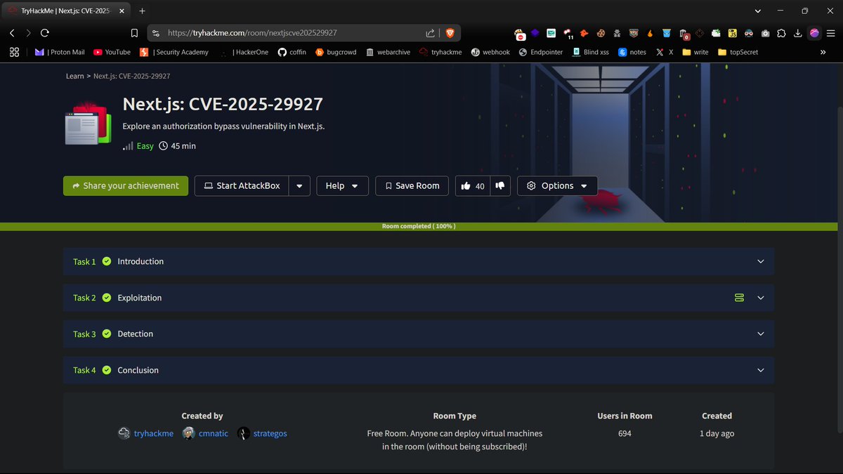 if you want to practice recent next.js cve simply try this lab its so simple:
tryhackme.com/room/nextjscve…