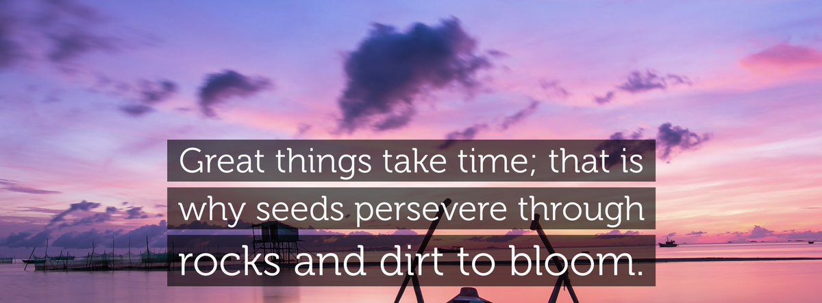 Great things take time, build yourself and use your resources wisely and fully to reach and unlock that potential!