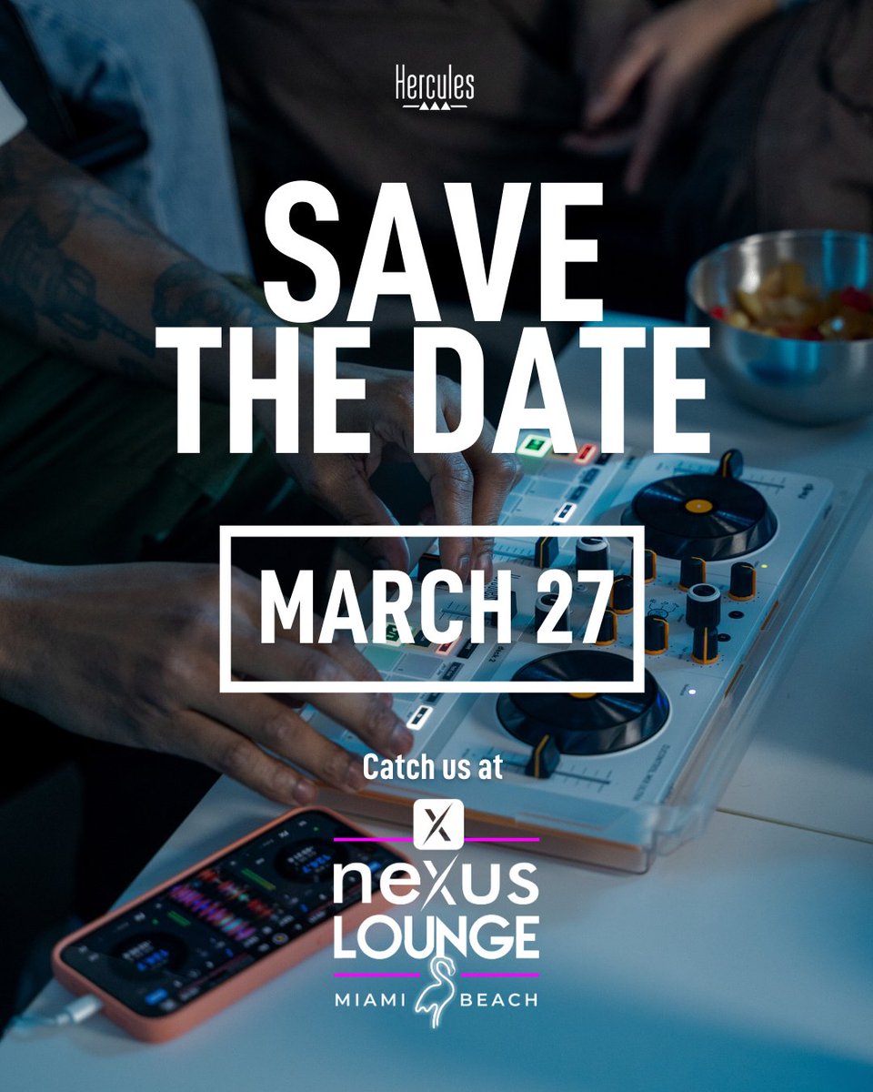 Hercules Audio (@herculesaudio) on Twitter photo πΆ Catch us at the <a href="/nexusradiodance/">Nexus Radio</a> Nexus Lounge for <a href="/MiamiMusicWeek/">Miami Music Week</a> on March 27th.
Get ready for exclusive behind-the-scenes content and DJ interviews! DJs can check out the DJControl Inpulse T7 & DJControl Mix Ultra on-site.π₯π
Stay tuned π£
#HerculesDJ #NexusRadio πΆ Catch us at the <a href="/nexusradiodance/">Nexus Radio</a> Nexus Lounge for <a href="/MiamiMusicWeek/">Miami Music Week</a> on March 27th.
Get ready for exclusive behind-the-scenes content and DJ interviews! DJs can check out the DJControl Inpulse T7 & DJControl Mix Ultra on-site.π₯π
Stay tuned π£
#HerculesDJ #NexusRadio