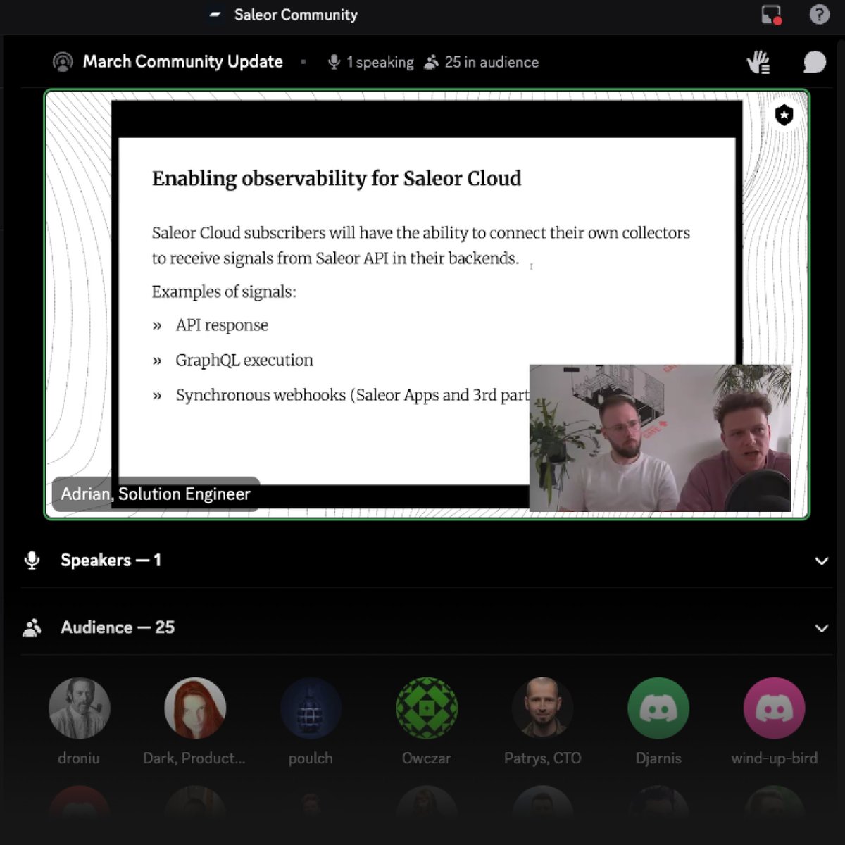 Join us now for a Live Community Product Update 👉  discord.com/channels/86406…

Agenda Includes:
🔷 Improvements in Saleor Dashboard
🔷 Introducing OTEL to Saleor Core
🔷 A new Segment app in our App Store
🔷 An exciting 1.0 release of our App-SDK
🔷 Commerce as Code in practice