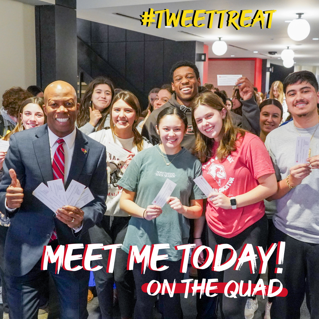 Look for us today at 11 a.m. on the quad for a #TweetTreat! Get your voucher for a free grande drink from Starbucks, good for the next week!
#RedbirdLife