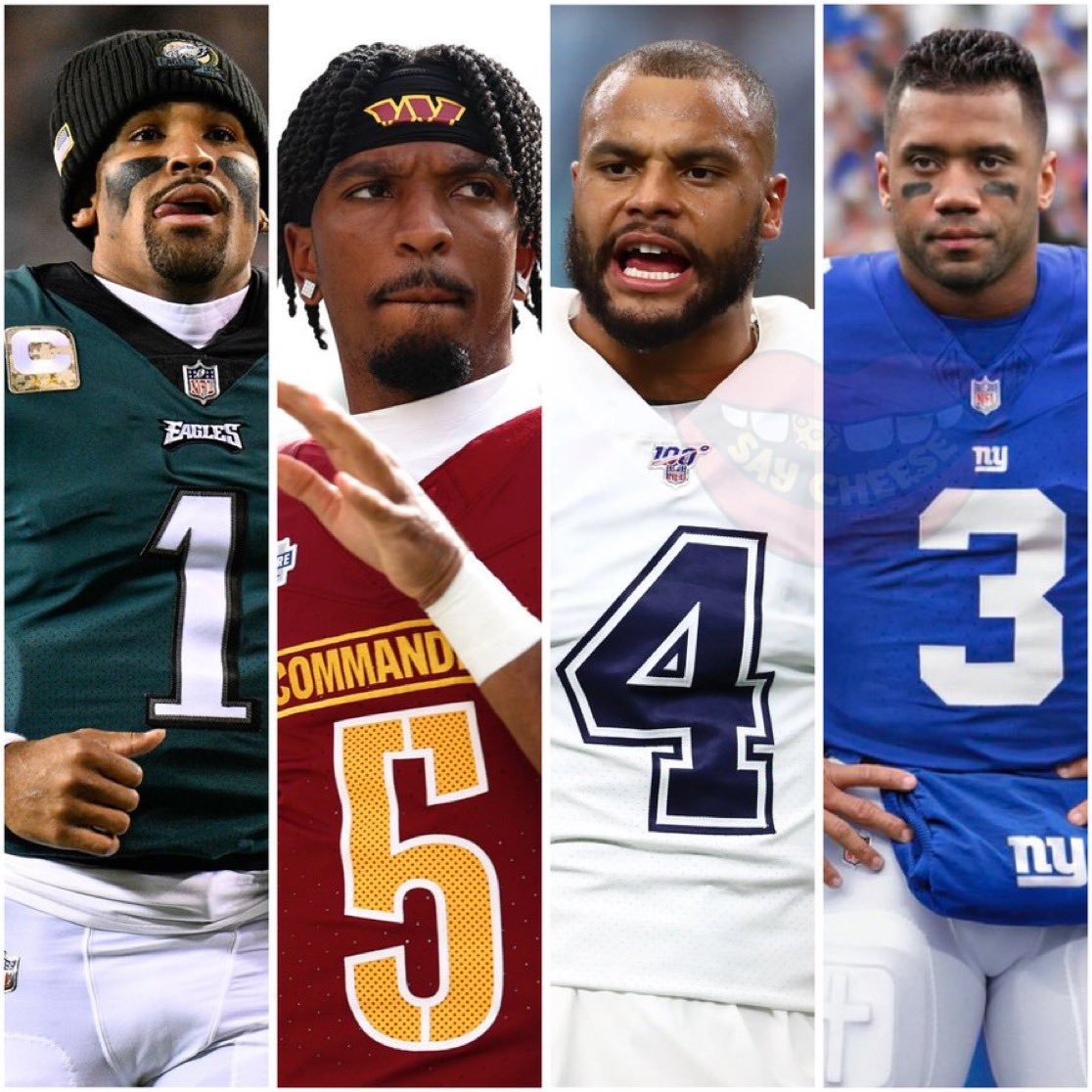 Powerful: The NFC East is the first division in NFL history to have 4 Black starting QBs.