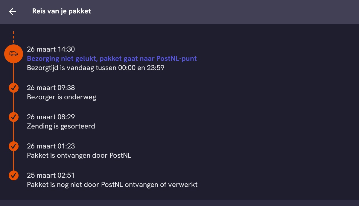 rentreckie's tweet image. Bezorger van #PostNL had er geen zin meer , dus naar een PostNL punt , wat een KUT bezorgingsbedrijf is het .