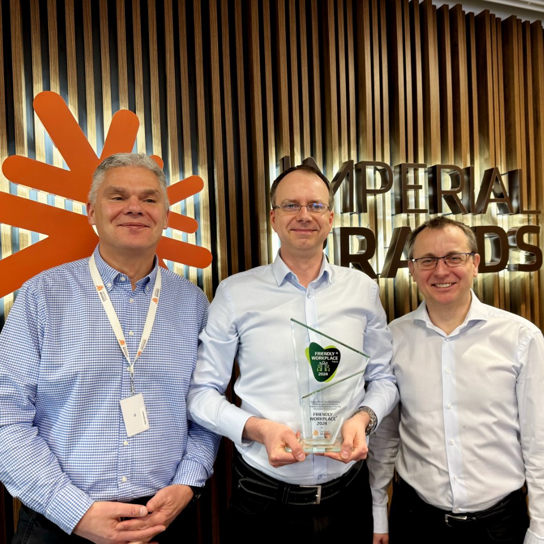 Authentic and Inclusive. The multicultural community of Imperial Brands Trading Polska has been honored with the "Friendly Workplace" certification.  markapracodawcy.pl/imperial-brand… <a href="/ImperialBrands/">Imperial Brands PLC</a>
