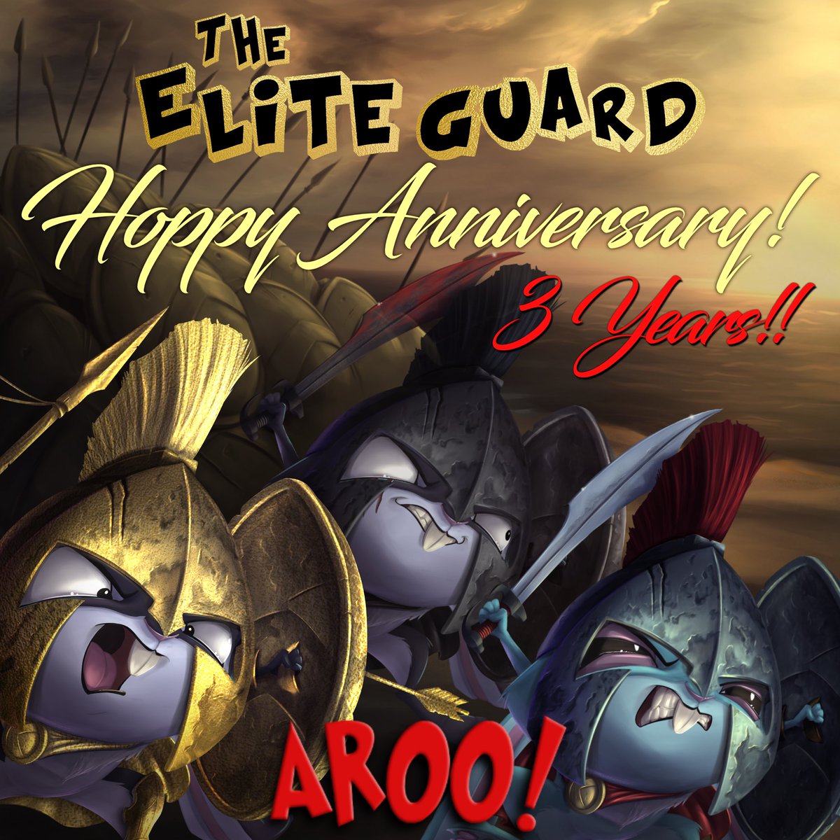 battlebunniesTM's tweet photo. 🐰 Hoppy 3-Year Spartan Anniversary!!! 🎉🥳

On this day, 3 years ago, the @battlebunniesTM introduced 300 uniquely hand-drawn Spartans with vibrant features, more than 175 Traits &amp; utility that just keeps giving back. 🗡️🤯

Do you own one? AROO!! ⚔️
#FluffleFam https://t.co/mWq7SJi8Hl