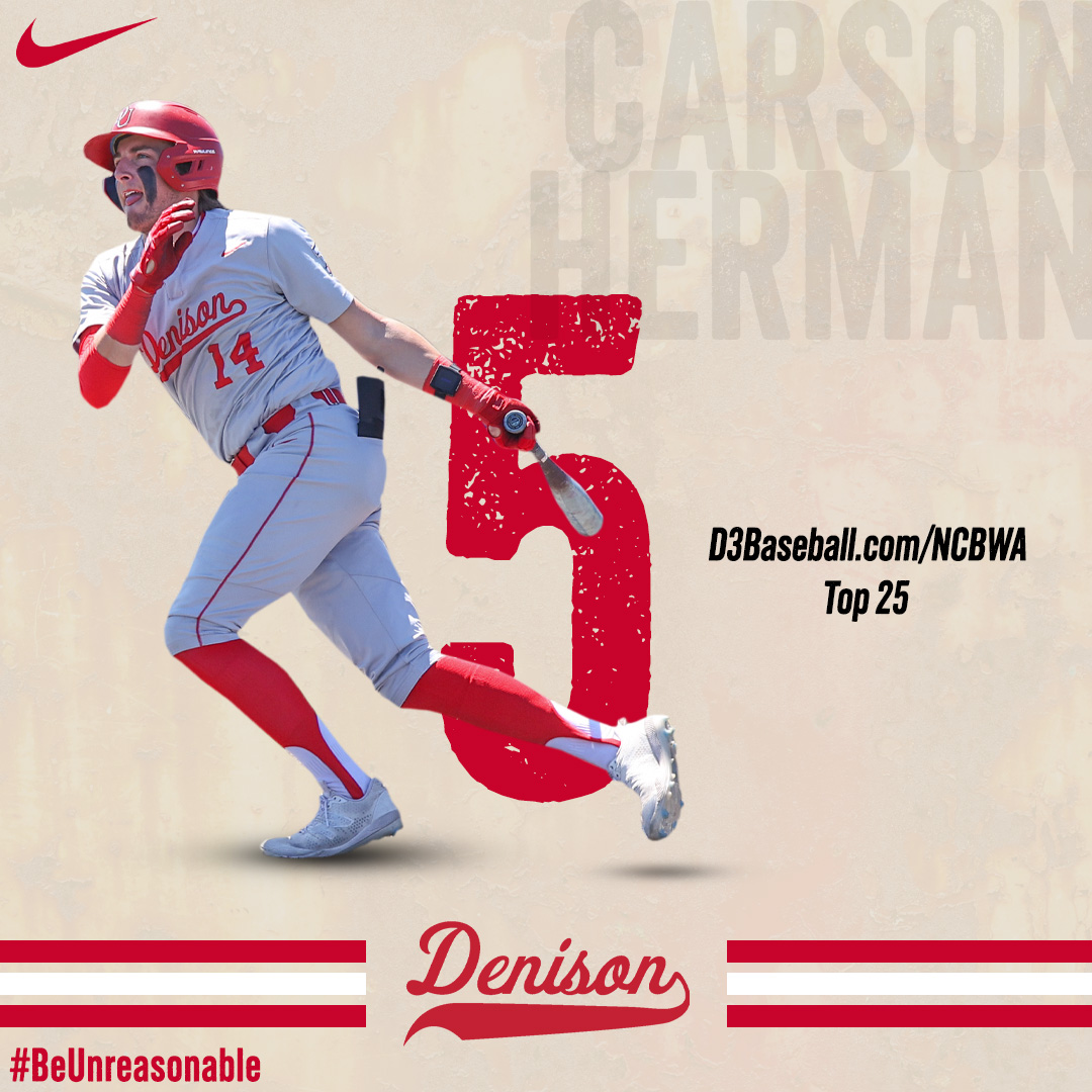 Denison Baseball (@du_baseball) on Twitter photo We are big fans of this week's rankings!!
#1 - Perfect Game Baseball Top 25
Rankings: shorturl.at/A8UKe
#5 - D3baseball/NCBWA Top 25
Rankings: shorturl.at/9mCHJ
<a href="/PerfectGameUSA/">Perfect Game USA</a> <a href="/d3baseball/">D3baseball</a> <a href="/DenisonSports/">denisonsports</a> We are big fans of this week's rankings!!
#1 - Perfect Game Baseball Top 25
Rankings: shorturl.at/A8UKe
#5 - D3baseball/NCBWA Top 25
Rankings: shorturl.at/9mCHJ
<a href="/PerfectGameUSA/">Perfect Game USA</a> <a href="/d3baseball/">D3baseball</a> <a href="/DenisonSports/">denisonsports</a>
