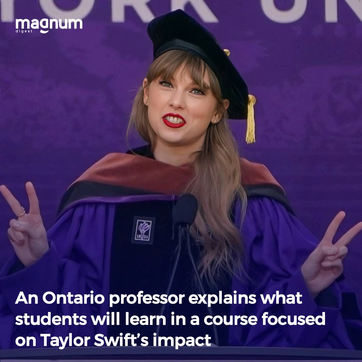 magnumdigestca's tweet image. Taylor Swift is now a university subject! An Ontario professor breaks down what students will learn in a new course focused on her cultural impact &amp;amp; influence.
Read more here: 
magnumdigest.com/an-ontario-pro…

#TaylorSwiftCourse #PopCultureStudies #MagnumDigest