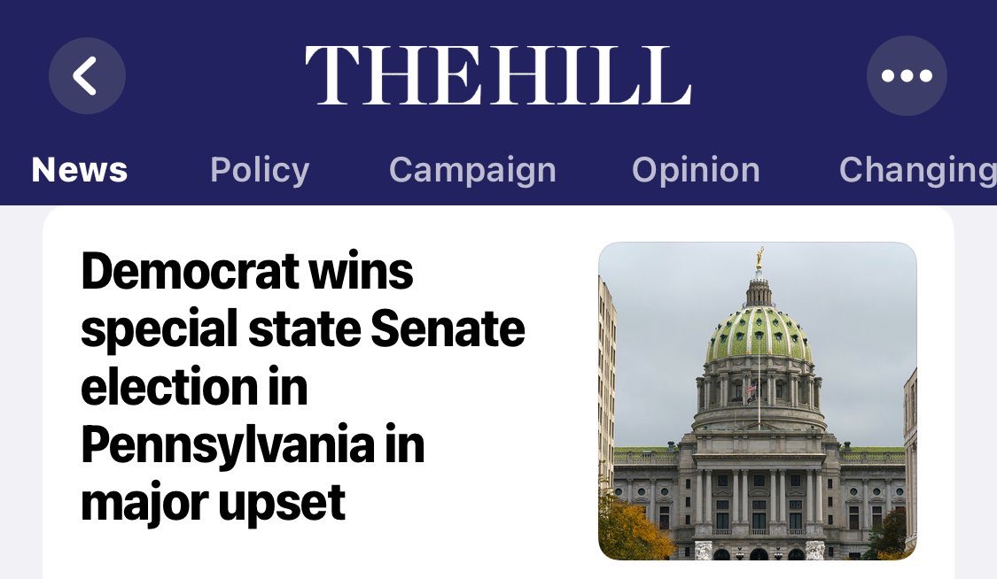 As the former president of Pennsylvania’s Senate, this is a solid base hit and something to celebrate for @MaloneforSenate.