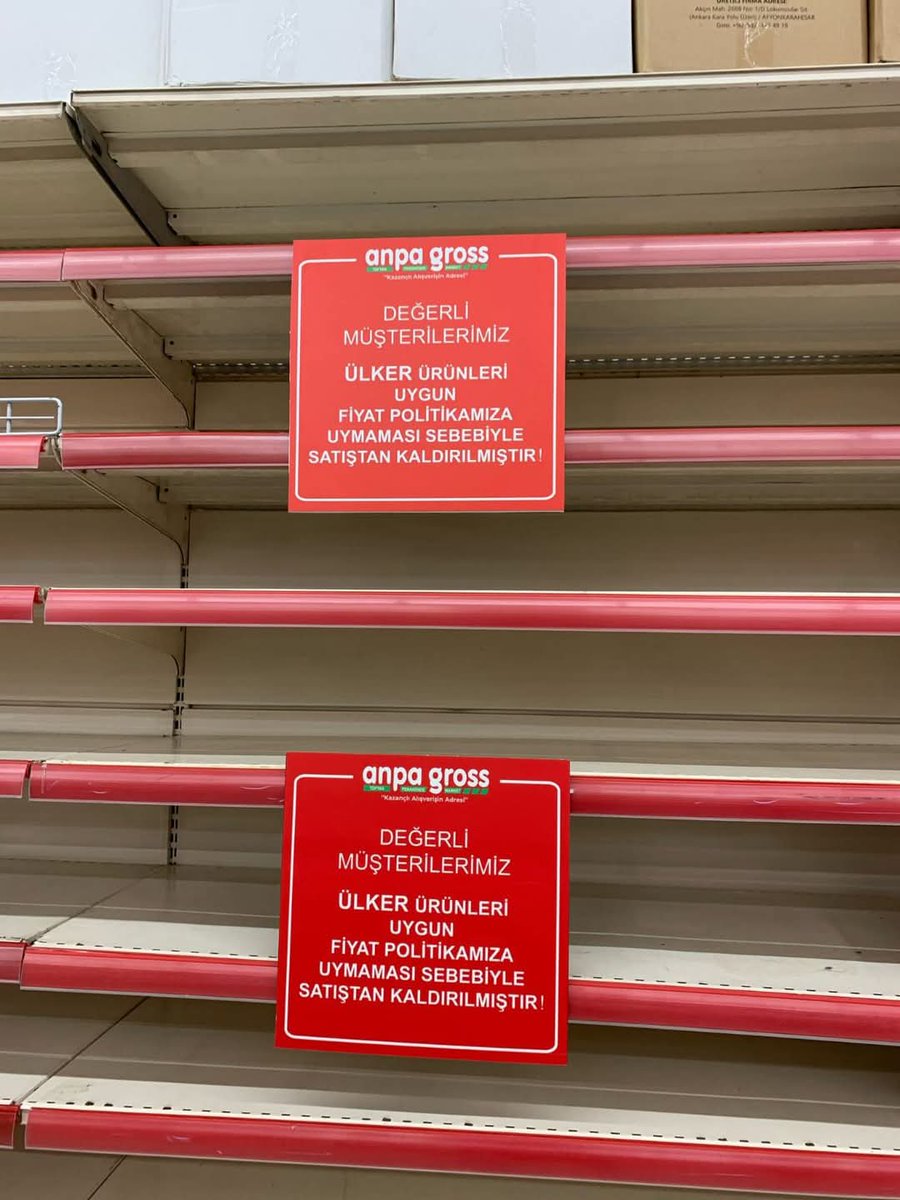Anpa Gros yıllardan beri Ülker ürünlerini boykot ediyor. Hatta ürünlerini bulundurmamakla kalmıyor, bunu boş reyonlarında ifşa ediyor. #boykot
