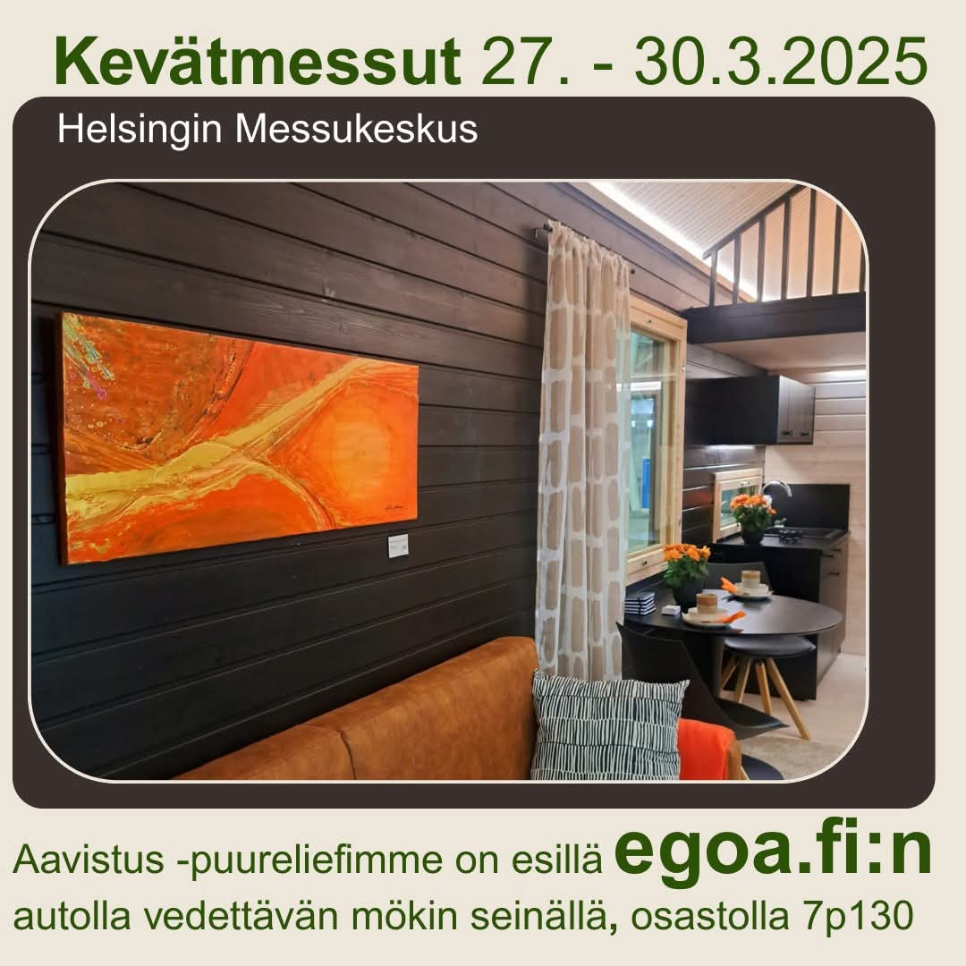 Studio_eART's tweet image. Aavistus reliefi nähtävillä Helsingin Kevätmessuilla egoa.fi:n autolla siirrettävässä mökissä, osastolla 7p130.
🖌🎨 #taide #mökki #kevätmessut
@HELyrittajat
@YritysEspoo