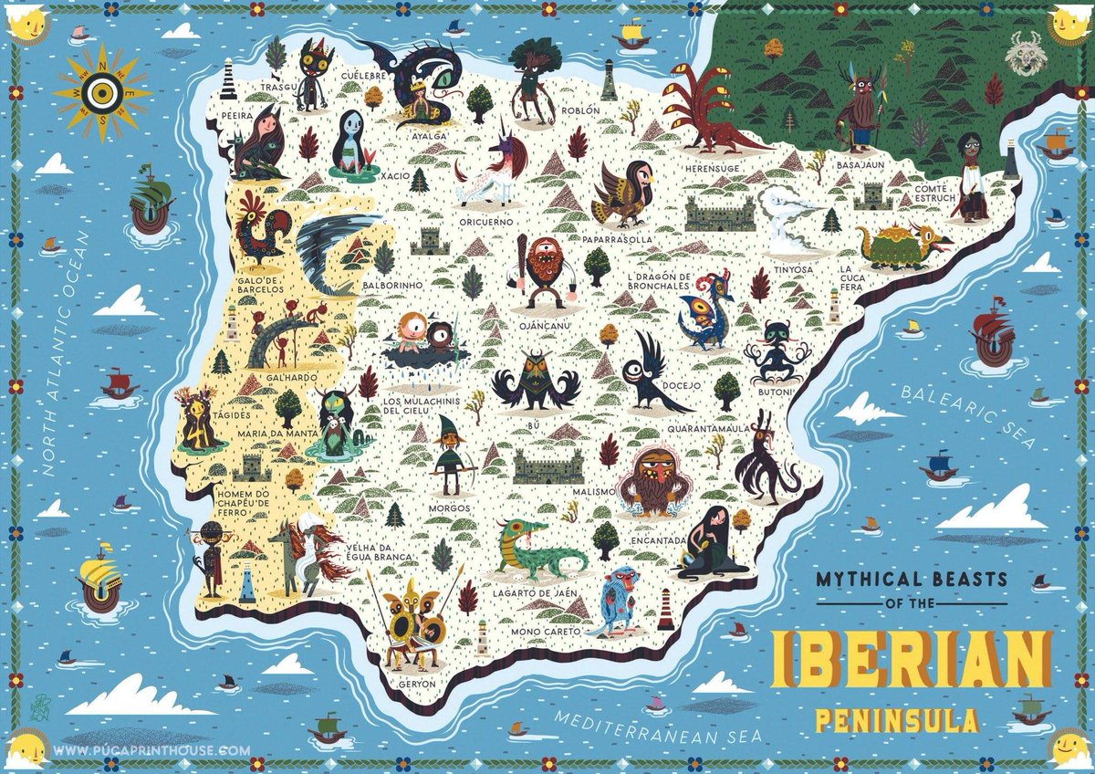Criaturas mitológicas de la península ibérica.
Mira que bonico.