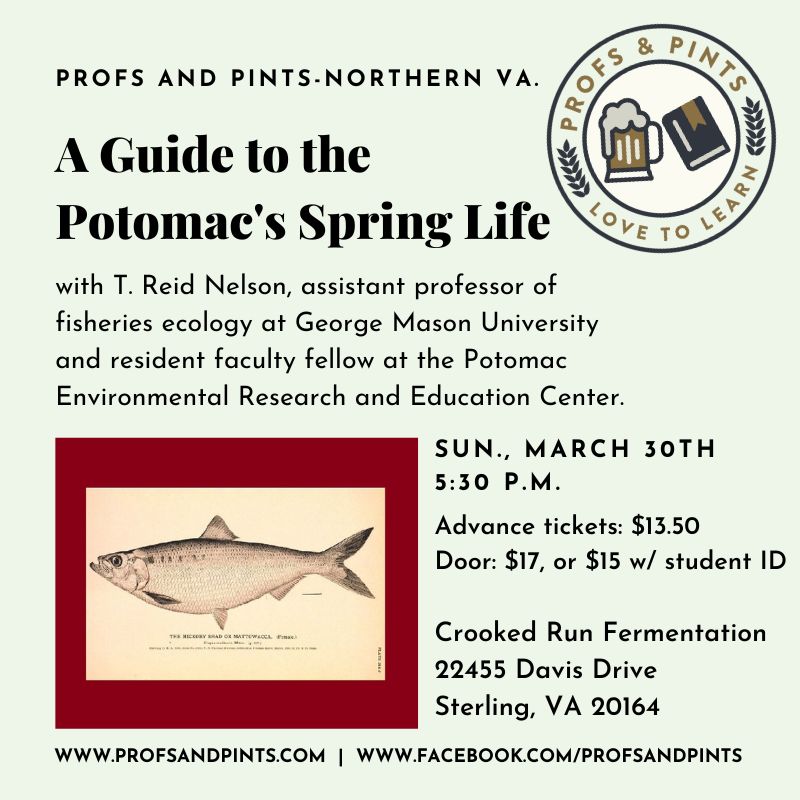 Come out this Sunday to enjoy a brew and learn about the Potomac! <a href="/GMU_COS/">College of Science</a> <a href="/ESPMasonU/">ESP Dept GMU</a> 
ticketleap.events/tickets/profsa…