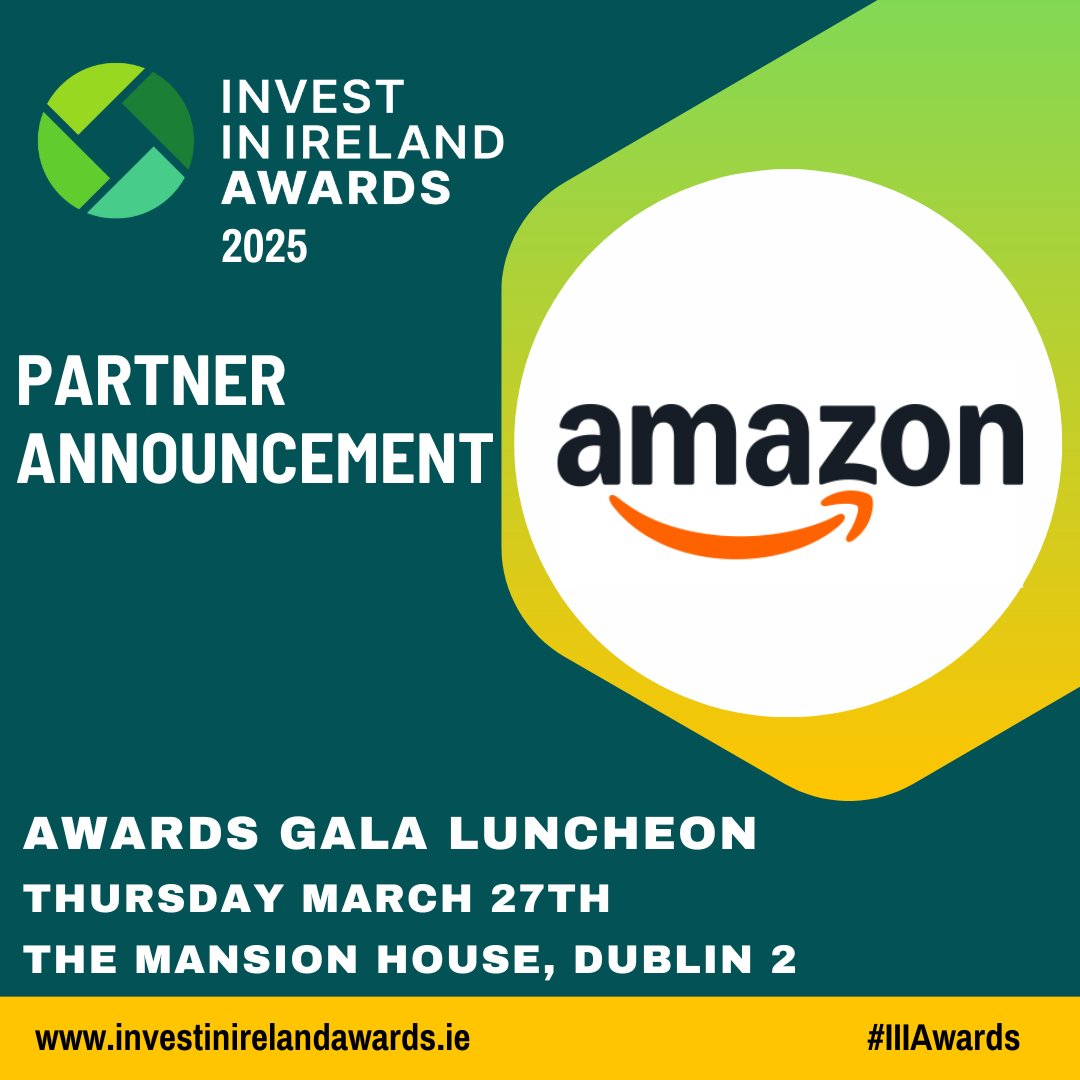 We are excited to announce our new partnership with <a href="/amazon/">Amazon</a> for the 2025 #InvestInIreland Awards! 🎉 

More Info 👉 investinirelandawards.ie

#fdiireland #IIIAwards