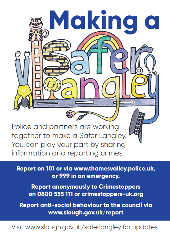 SloughCouncil's tweet image. The Safer Langley initiative officially launched in November 2024. Give your views on if you've noticed a difference in crime or police presence at forms.office.com/pages/response… 
Visit slough.gov.uk/saferlangley for updates.