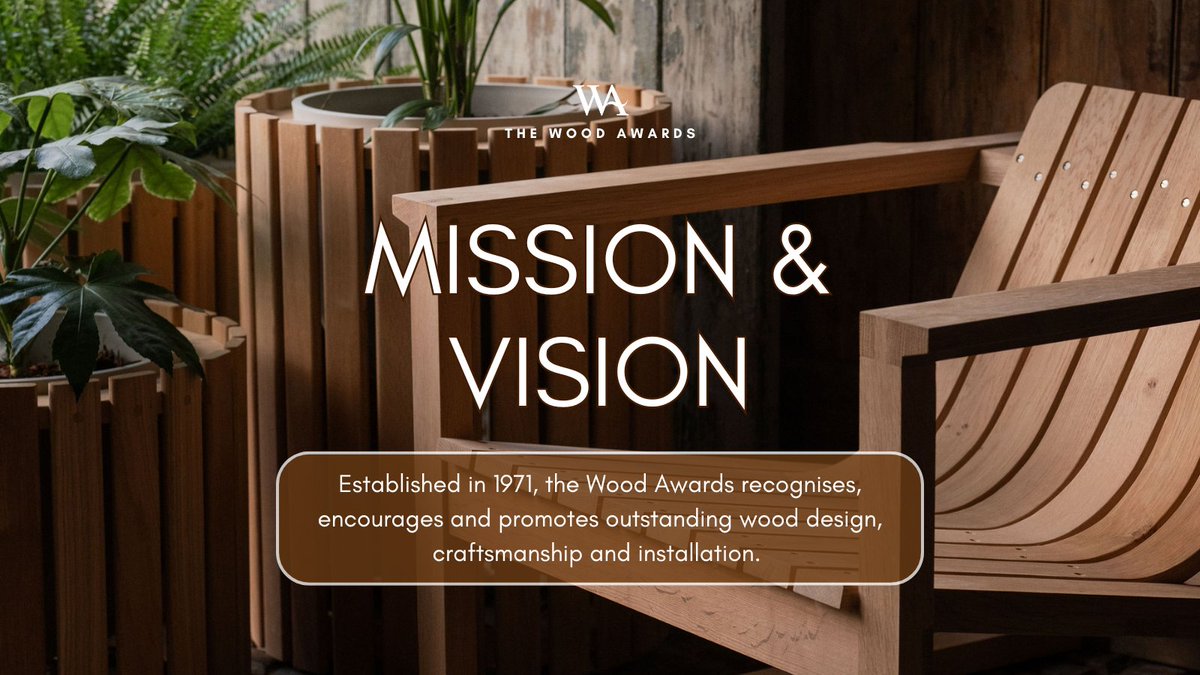 🌿 The Wood Awards has celebrated craftsmanship &amp; sustainability since 1971.

We champion:
✅ Innovative &amp; sustainable design
✅ Responsible material sourcing
✅ Both emerging &amp; established talent

Be part of the legacy - enter now: bit.ly/3VbL30S! 🏆✨#WoodAwards25