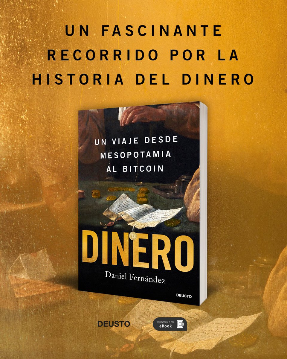 danfmsg's tweet photo. Hoy se publica mi libro, Dinero: desde Mesopotamia al Bitcoin. Os dejo por aquí una pequeña cita del texto:

"El dinero es un instrumento, y como tal debe ser tratado. En su condición de instrumento, el dinero se asemeja a, por ejemplo, un martillo. Un martillo puede ser un instrumento creador, pero también puede ser un instrumento destructor. La forma en que se utiliza el martillo determina su carácter creador o destructor. El  uso del martillo depende de la voluntad de la persona que lo maneja. Con el dinero ocurre algo muy similar: el dinero es un instrumento que habilita a su poseedor opciones creadoras y opciones destructoras. De la misma forma que no es consecuente atribuir bondad o maldad intrínseca a un martillo, tampoco es consecuente atribuir cualidades morales positivas o negativas al dinero. Los instrumentos no son sujetos morales, por lo que carece de sentido intentar asignarles conceptos morales. En lenguaje económico decimos que el dinero, al igual que el martillo, es un medio que habilita la persecución de fines. Por tanto, serían los fines los que pueden ser juzgados moral mente y no los instrumentos o medios que habilitan la persecución de  los fines. El dinero, como el martillo, no es un instrumento intrínsecamente malvado, ni «es la fuente de todos los males como el refinado filósofo o la sabiduría popular nos quieren hacer creer".