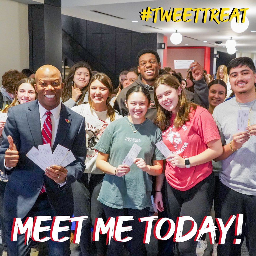 Look for us today at 11 a.m. on the quad for a #TweetTreat! Get your voucher for a free grande drink from Starbucks, good for the next week! 👍🏽
#RedbirdLife