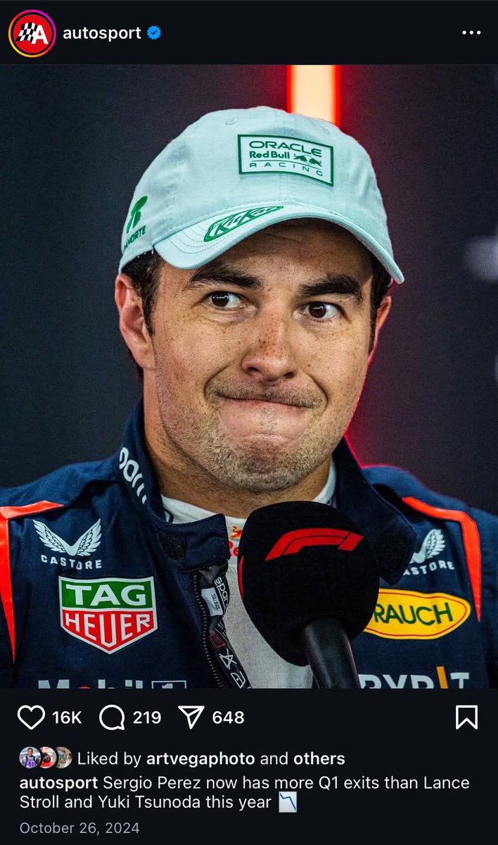 Elgrancircof_1's tweet photo. @autosport But you were the number one hater! How you can ask this? People says! Yes! from British Media YOU! “YOU” are British Media. Autosport always was Checo hater. How many interviews you got from him? …. Cause he knew it. Take back Liam 👆🏿Autosport. #respectcheco #checoperez https://t.co/0ikOQF9EwQ