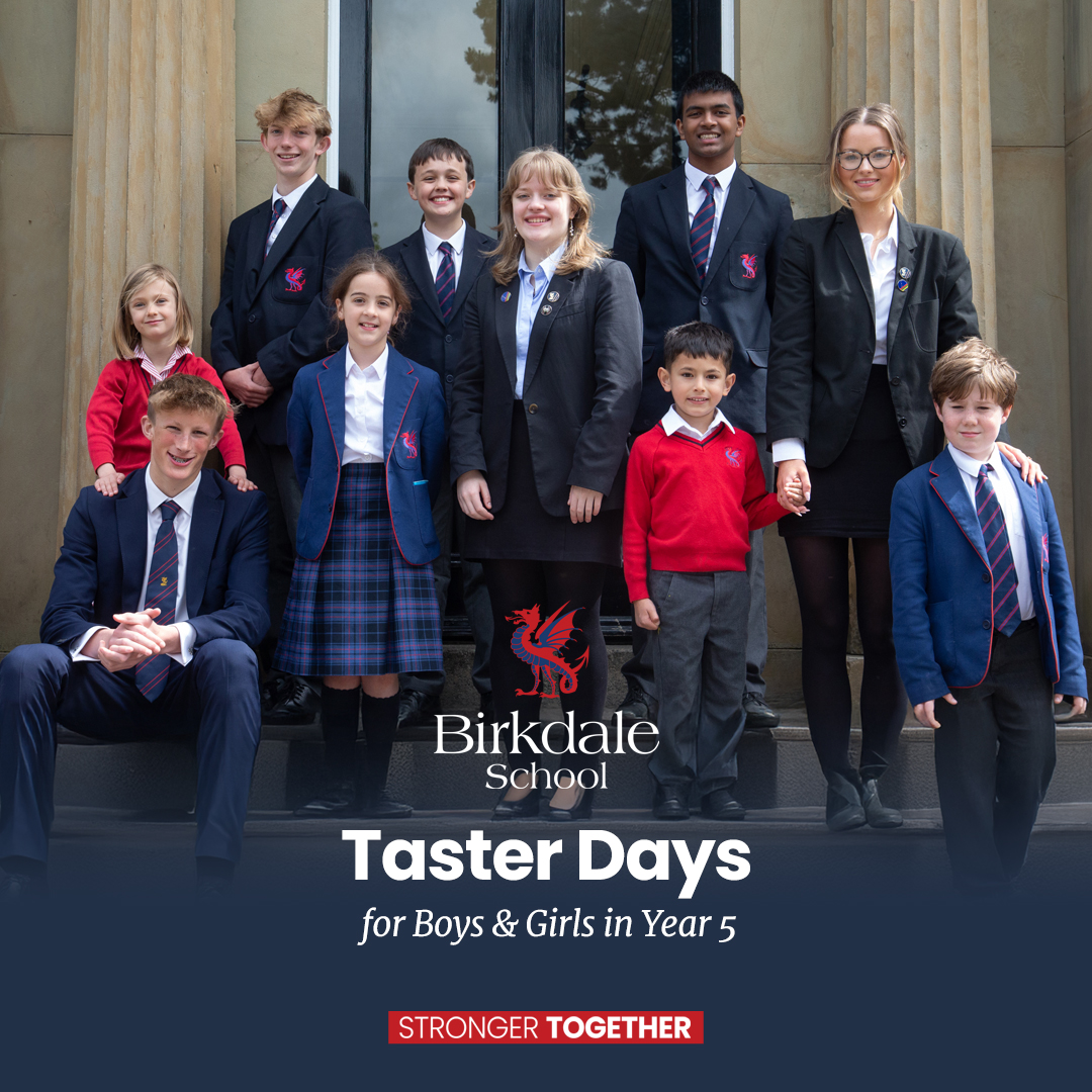 We’re inviting pupils currently in Year 5 to join us and spend a day experiencing Birkdale.

The days will focus around a series of fun and educational activities.

📅 Wednesday 21st or Thursday 22nd May
⏰ 9.30am - 3.00pm

Find out more at birkdaleschool.org.uk/open-days-even…
