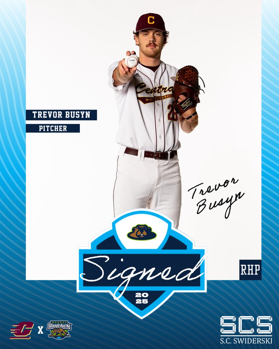 ChucksBaseball's tweet photo. Welcome Home to Wausau Trevor Busyn💪

⬇️Get to know @trevorbusyn⬇️ 
⚾️ Position: Pitcher
📚 University: Central Michigan University
📍 Hometown: Clarkston, Michigan
📈 Throws: R

🔗Read more on our website
Player signings are presented by @SCSwiderskiLLC https://t.co/AGlMOI5MQW