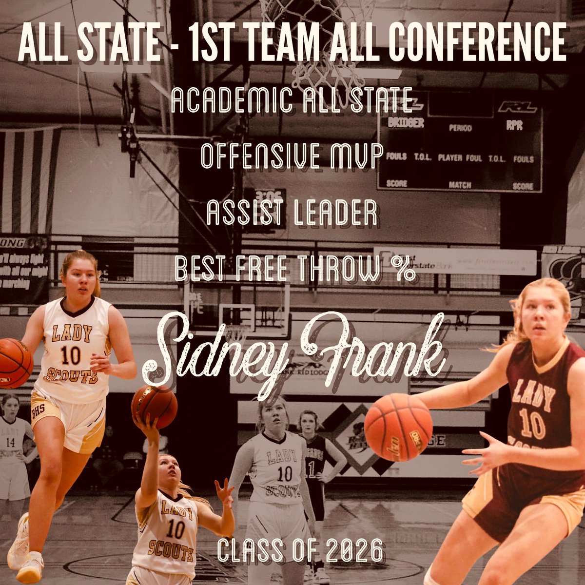 SFrank43911's tweet photo. It was a great season with the Lady Scouts!   Looking forward to 2026! @NWBlazersMT #classof2026 #morehousehoopscollective #allstate #offensivemvp #assistleader #freethrows https://t.co/UcEIIUPKPb