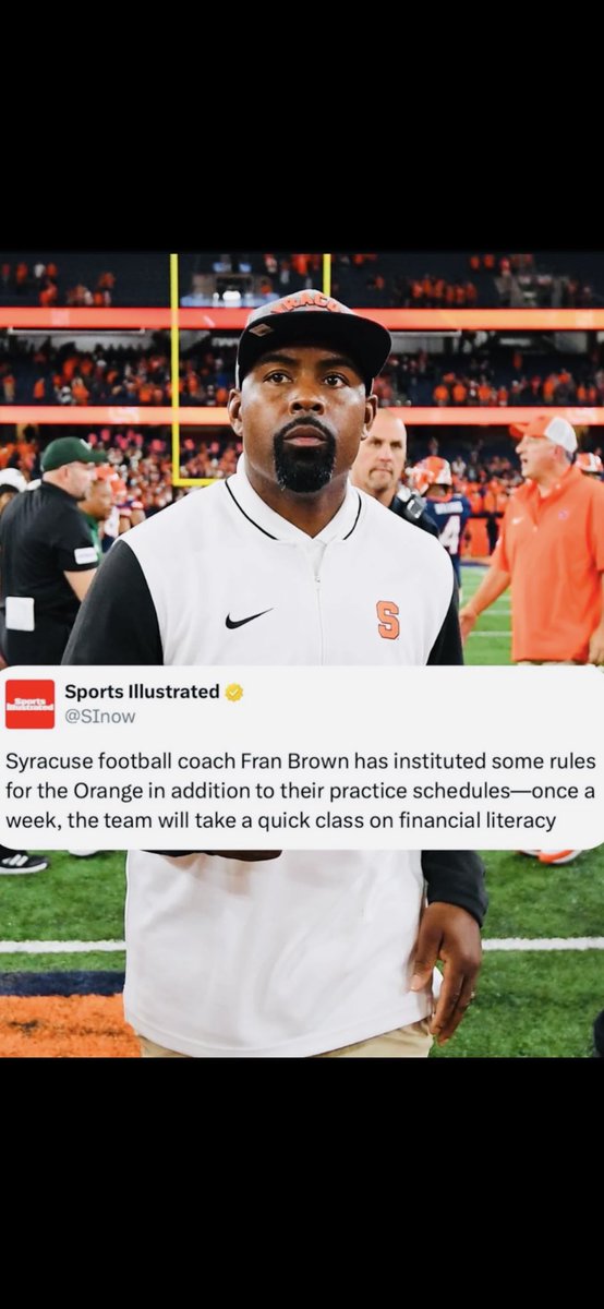 ProedgeBranding's tweet photo. At @CuseFootball 

Each member of the Football team will get financial literacy education on a weekly basis ✅ 

Each member of the Football team will get guidance in setting up an LLC ✅ 

Each member of the Football team will be required to save 40% of what they earn ✅ https://t.co/1DyqJhysgC