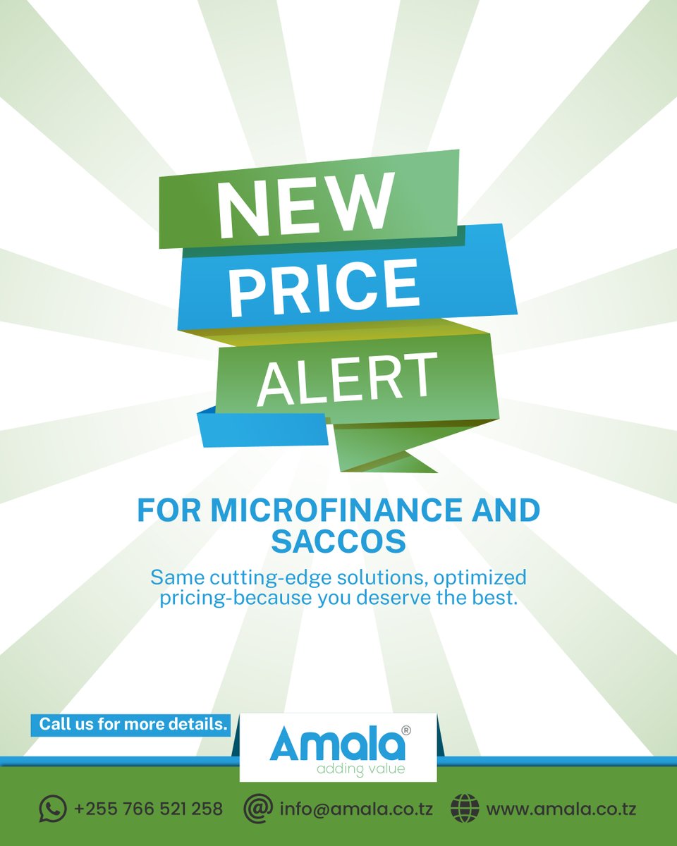 AmalaTech's tweet image. Exciting News! To continue delivering top-tier innovation and unbeatable services, we’re adjusting our pricing to offer even more value.
Now you will continue to enjoy top-tier financial solutions with a combined package of products and service of Amala in Lower price than ever.
