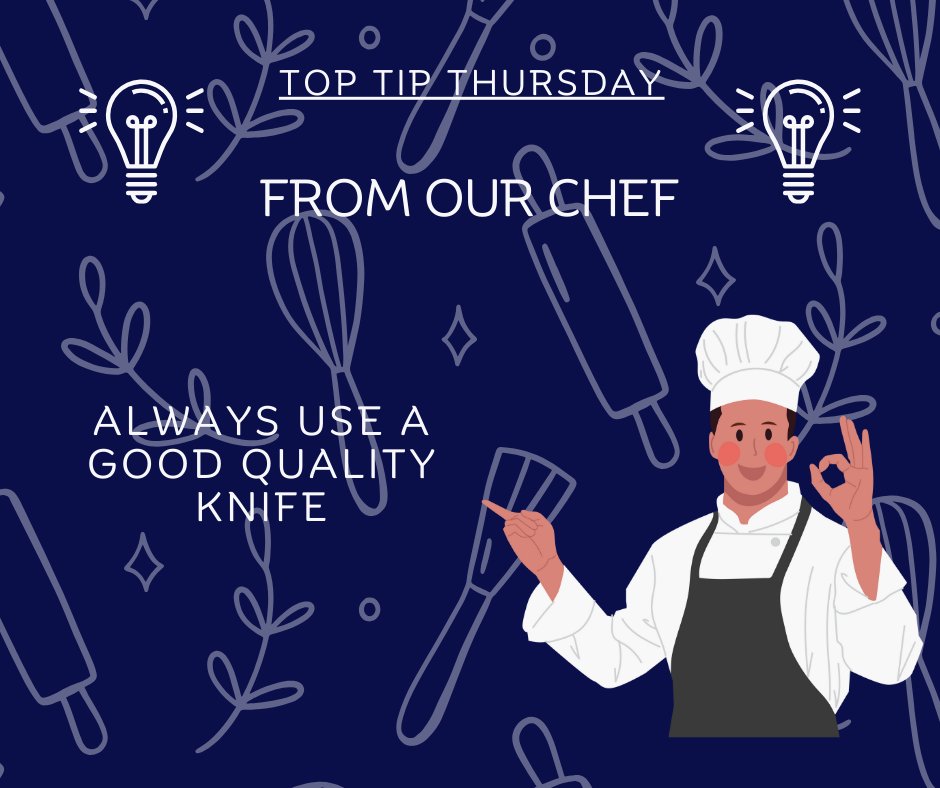 Campbells (@campbellsonline) on Twitter photo Top Tip Thursday with our Chef 🧑🍳🍽️
🔪Always use a good quality knife throughout the cooking process🔪
#CookWithTheFinest Top Tip Thursday with our Chef 🧑🍳🍽️
🔪Always use a good quality knife throughout the cooking process🔪
#CookWithTheFinest