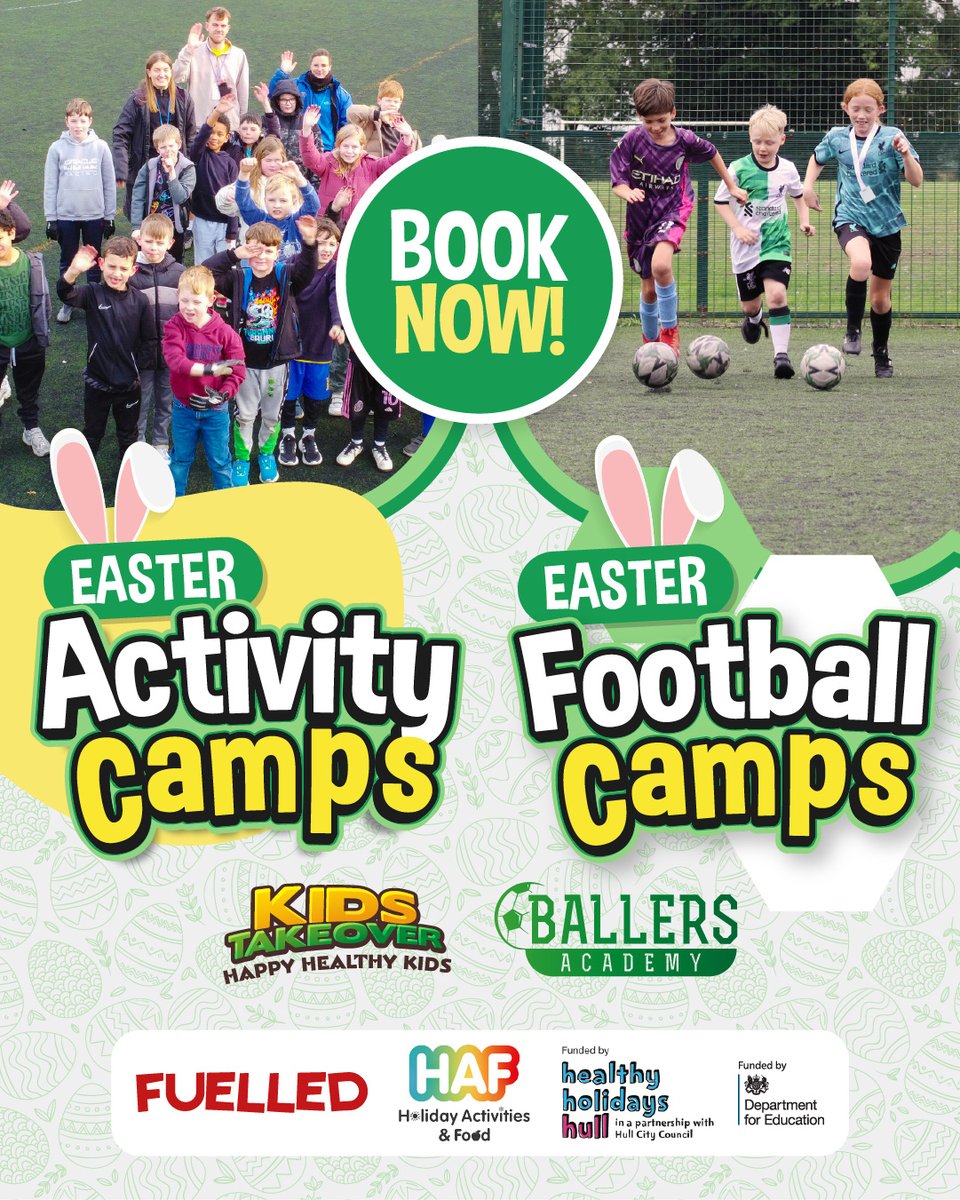 First Step Sports (@firststepsports) on Twitter photo Our FREE Easter camps are nearly here! ๐ฐ Come along for an exciting mix of activities including football, dodgeball, dance, and arts & crafts. Available in Hull, East Riding, and North Lincs: bit.ly/haf-programme
#haf2025 <a href="/Healthyholshull/">Healthy Holidays Hull</a> <a href="/East_Riding/">East Riding Council</a> <a href="/NorthLincsCNews/">North Lincs Council</a> Our FREE Easter camps are nearly here! ๐ฐ Come along for an exciting mix of activities including football, dodgeball, dance, and arts & crafts. Available in Hull, East Riding, and North Lincs: bit.ly/haf-programme
#haf2025 <a href="/Healthyholshull/">Healthy Holidays Hull</a> <a href="/East_Riding/">East Riding Council</a> <a href="/NorthLincsCNews/">North Lincs Council</a>