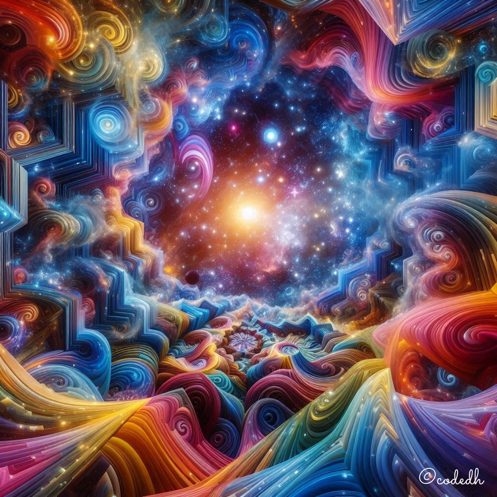 Codedhmx's tweet photo. Infinito abstracto,  
líneas que  no son líneas,  
ecos de ideas flotando,  
pensamiento que  despierta. Compás etéreo,  curvas en dimensiones sin nombre,  
extendiendo raíces en un vacío  
sin vacío.  Cada vértice,  un instante vivido, cada arista, un susurro olvidado. https://t.co/fHcI5IXzJ6