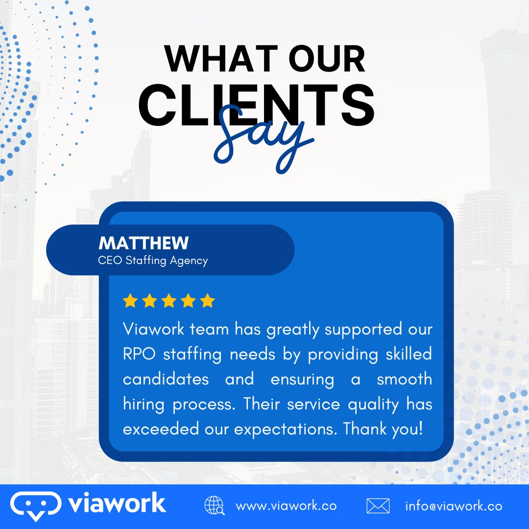 ViaworkBusiness's tweet photo. What Our Clients Are Saying! 💬✨"

#ClientLove ❤️ #HappyCustomer 😊 #CustomerFeedback 💬 #TestimonialTuesday 📢 #RealReviews ⭐️ #SatisfiedClient 🙌 #CustomerFirst 💖 #SuccessStories 🚀 #WhatClientsSay 🗣️ #ThankYouClients 🙏 https://t.co/S7M00vVicS