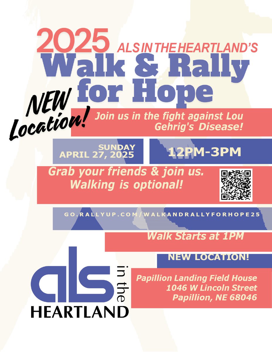 🌟 Exciting News! 🌟

We’re thrilled to announce that this year’s Walk &amp; Rally for Hope will be at a brand-new indoor location – the Papillion Landing Field House – on April 27th! 🎉

🔗 Get started here: go.rallyup.com/walkandrallyfo…