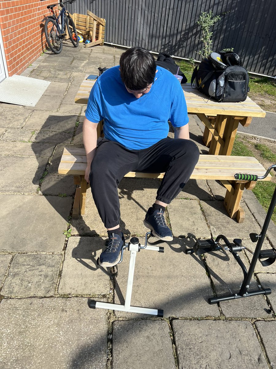 GorillaManFitn1's tweet image. Lunch time cardio burn on the seated bikes for Dom 💪🚴‍♂️ #seatedbike  #adaptivefitness  #sestedworkout #cardioburn #communityfitness