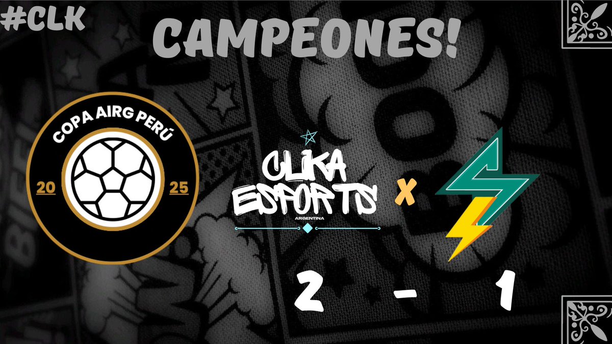 Clika (@clikacr) on Twitter photo | 𝐂𝐚𝐦𝐩𝐞𝐨𝐧𝐞𝐬! 🏆
Llegó la 3ra Copa AIRG!🔥
Seguimos sumando títulos Y demostrando la calidad que tenemos
🆚 <a href="/STMNesports/">STMN Esports</a> 2-1
🏆 <a href="/CopaAIRG_/">Copa AIRG</a>
⭐️<a href="/YamaG0D/">Yama</a>
𝙅𝙪𝙜𝙖𝙙𝙤𝙧𝙚𝙨⚜️
<a href="/YamaG0D/">Yama</a>
<a href="/ER_2809/">R✨</a>
<a href="/YanlimaCR/">Yan victor 🔑🌎</a>
<a href="/littlekevincr/">Little Kevin★</a> | 𝐂𝐚𝐦𝐩𝐞𝐨𝐧𝐞𝐬! 🏆
Llegó la 3ra Copa AIRG!🔥
Seguimos sumando títulos Y demostrando la calidad que tenemos
🆚 <a href="/STMNesports/">STMN Esports</a> 2-1
🏆 <a href="/CopaAIRG_/">Copa AIRG</a>
⭐️<a href="/YamaG0D/">Yama</a>
𝙅𝙪𝙜𝙖𝙙𝙤𝙧𝙚𝙨⚜️
<a href="/YamaG0D/">Yama</a>
<a href="/ER_2809/">R✨</a>
<a href="/YanlimaCR/">Yan victor 🔑🌎</a>
<a href="/littlekevincr/">Little Kevin★</a>
